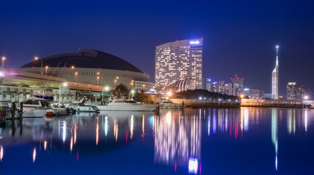 九州地方の観光地「博多の夜景」イメージ画像