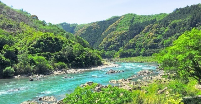 四国地方 高知県の四万十川のイメージ画像