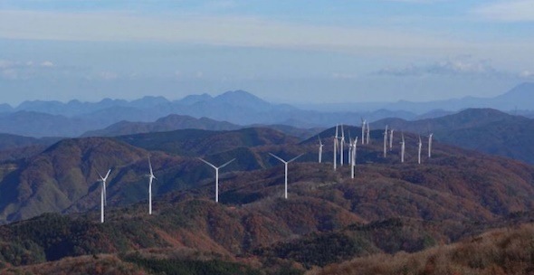 島根県の風力発電の景色画像
