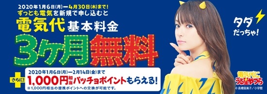 東京ガスの電気キャンペーンイメージ画像