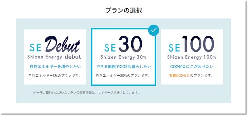 自然電力の料金プラン紹介